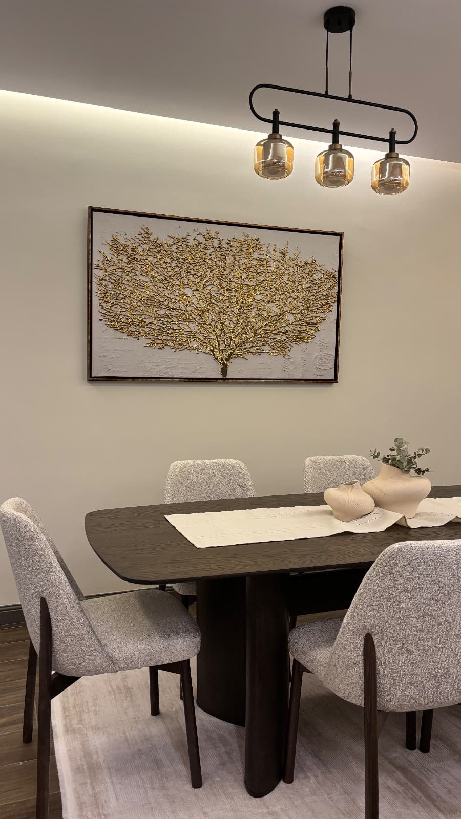 160x90 cm Varak Kabartma Ağaç Tablo