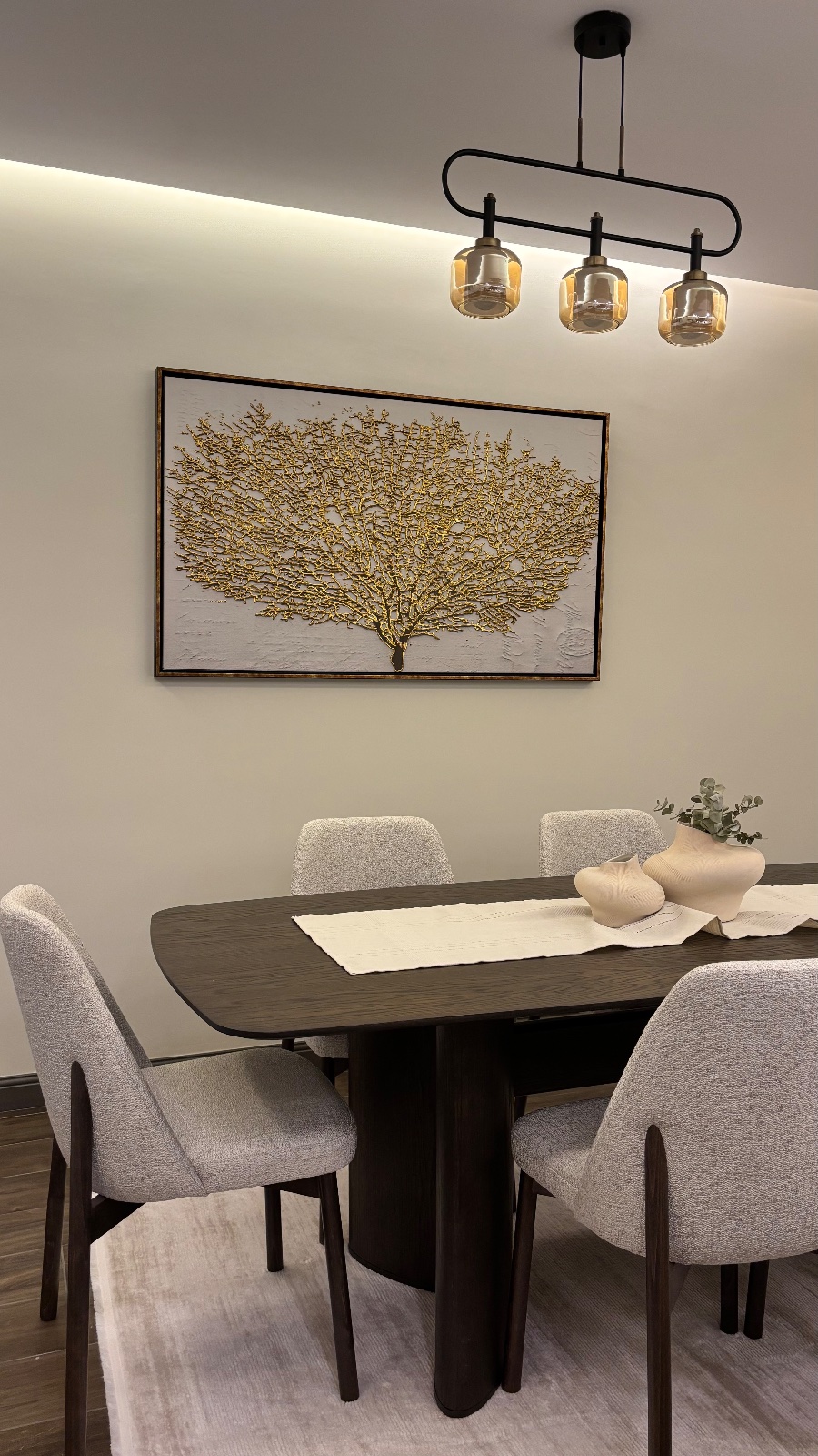 160x90 cm Varak Kabartma Ağaç Tablo 1