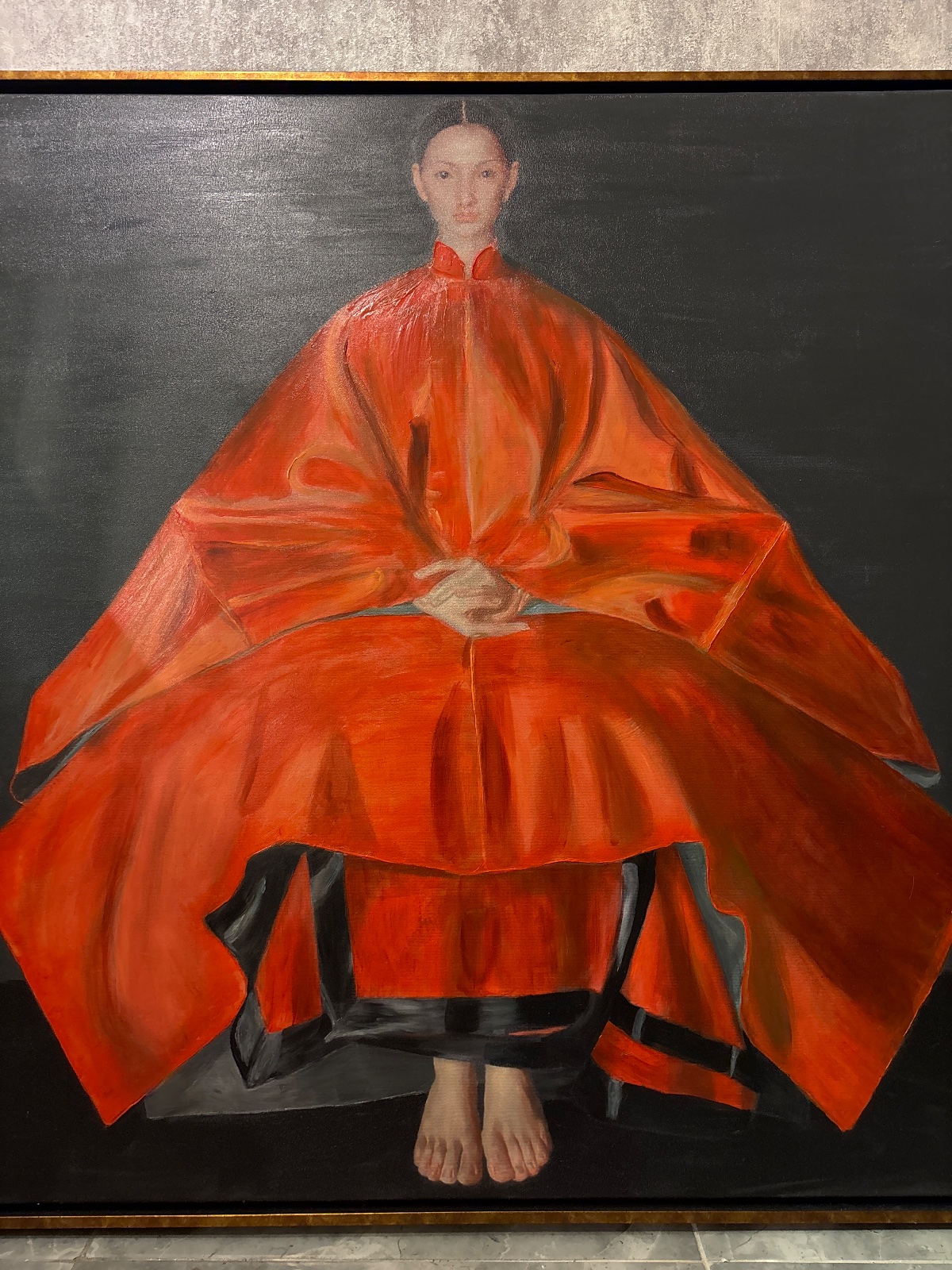 120x120 cm Kimonolu Kadın Tablo 2