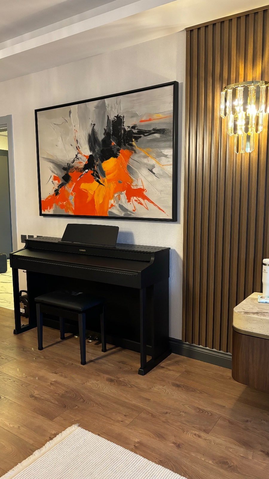 150x100 cm Yağlı Bıya Turuncu Soyut Tablo 3