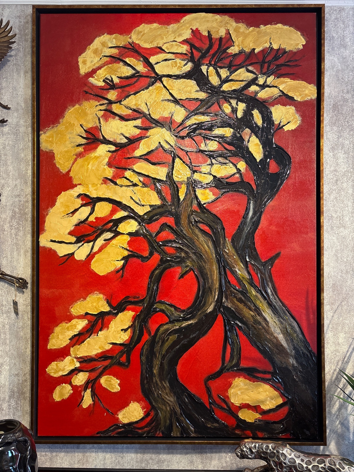 100x150 cm Yağlı Boya Ağaç Tablo  1