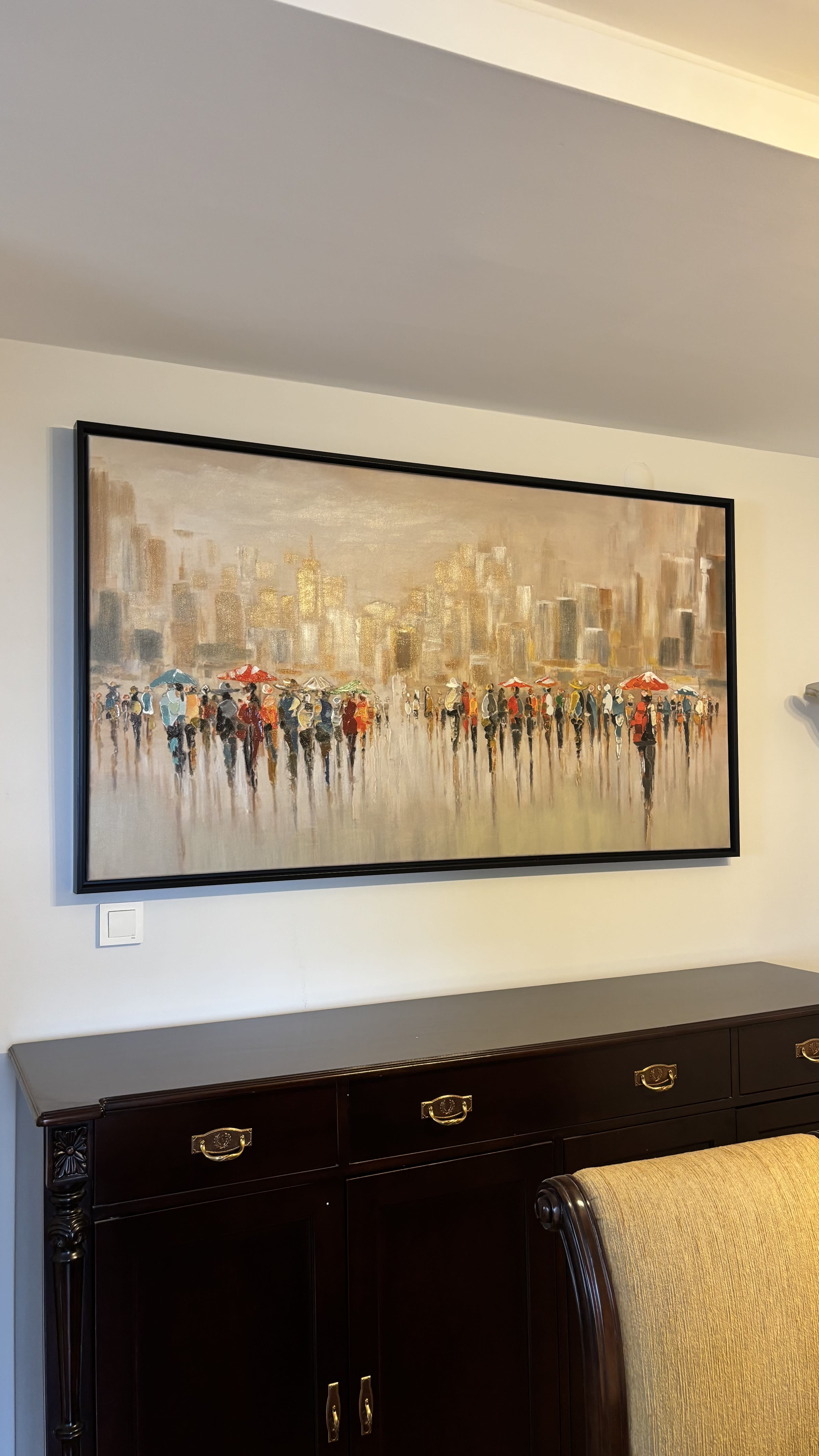 160x90 cm Silüetler Yağlı Boya Tablo 2